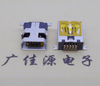 城区迷你 usb接口 mini 飞利蒲10p母座前插后贴