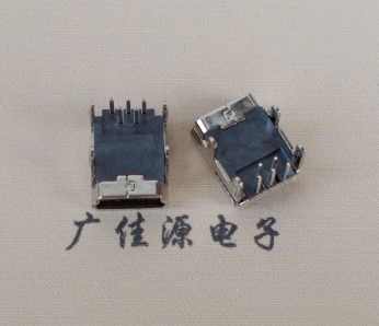 朝阳Mini usb 5p接口,迷你B型母座,四脚DIP插板,连接器