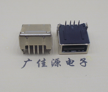 丰县usb 2.0插座 A型单层90度 包胶母座