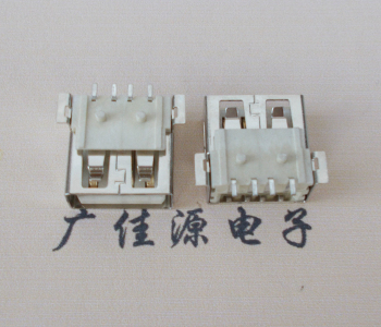 路南USB AF方形脚 贴片母座 1.0/1.2柱子直边接口