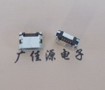 玄武MICRO USB接口 90度卧式母座 插板有柱直边