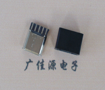 麦克-迈克 接口USB5p焊线母座 带胶外套 连接器