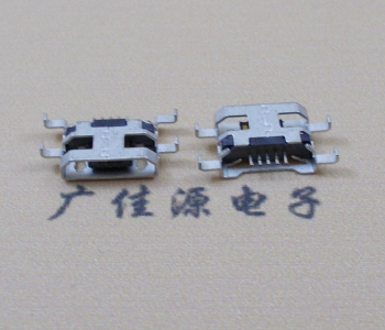 汾西MICRO USB 5PIN接口 沉板1.6MM 四脚插板无导位