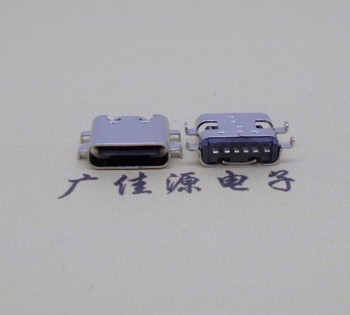 连山板上型卧式Type-c6p母座四脚沉0.8mm/1.2mm/1.6mm无弹