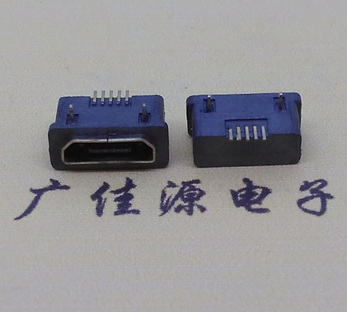 微山MICRO USB5p防水接口 90度卧式 两脚插板牢固