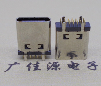 潮阳立式直插usb type-c14p母座长L=10.0mm