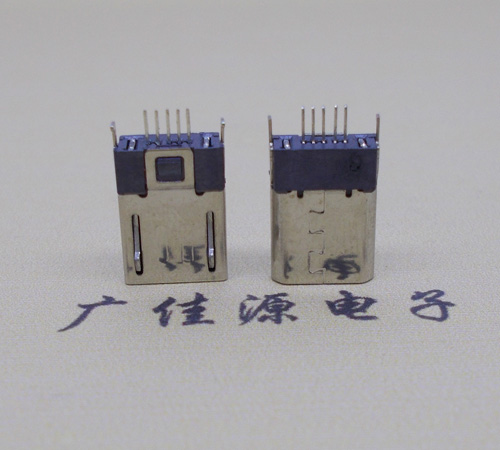 城区micro-迈克 插座 固定两脚鱼叉夹板1.0公头连接器