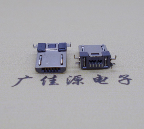 Micro usb焊板式公头贴片SMT款无弹超薄