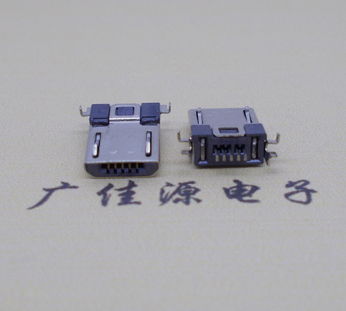 朝阳Micro usb焊板式公头贴片SMT款无弹超薄