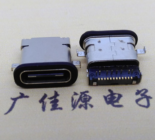 渭源 卧式type-c16p母座前插后贴 type-c接口 type-c连接器