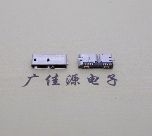 连山无卷边micro usb3.0母座10pin全脚贴