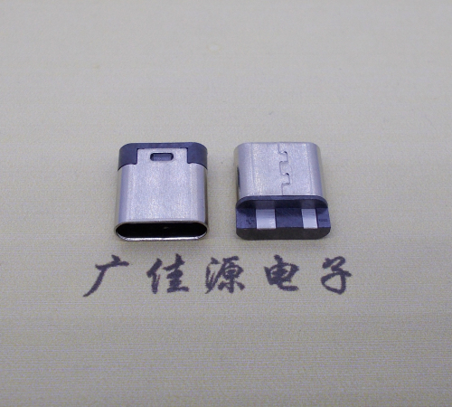 电源椭圆形USB接口.type c2p焊线母座.充电尾部2点焊接详解