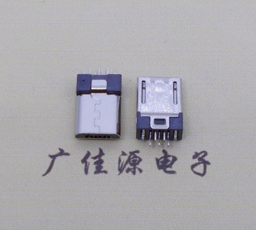 金平micro 5p短体公头夹板0.8无地脚