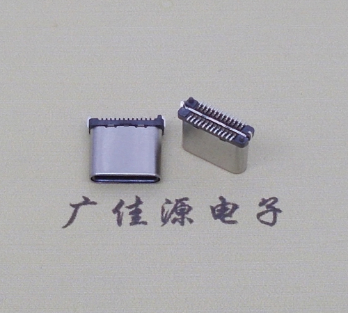 忻州USB TYPE-C接口短体24P公头立式贴板高度H=8.0mm 高速数据传输快充电款