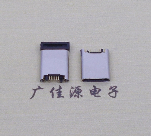 usb3.1连接器type-c12p公头.夹板0.7拉伸铆压直针7+5